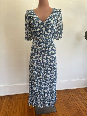 Reformation Blue and White Floral Maxi Dress